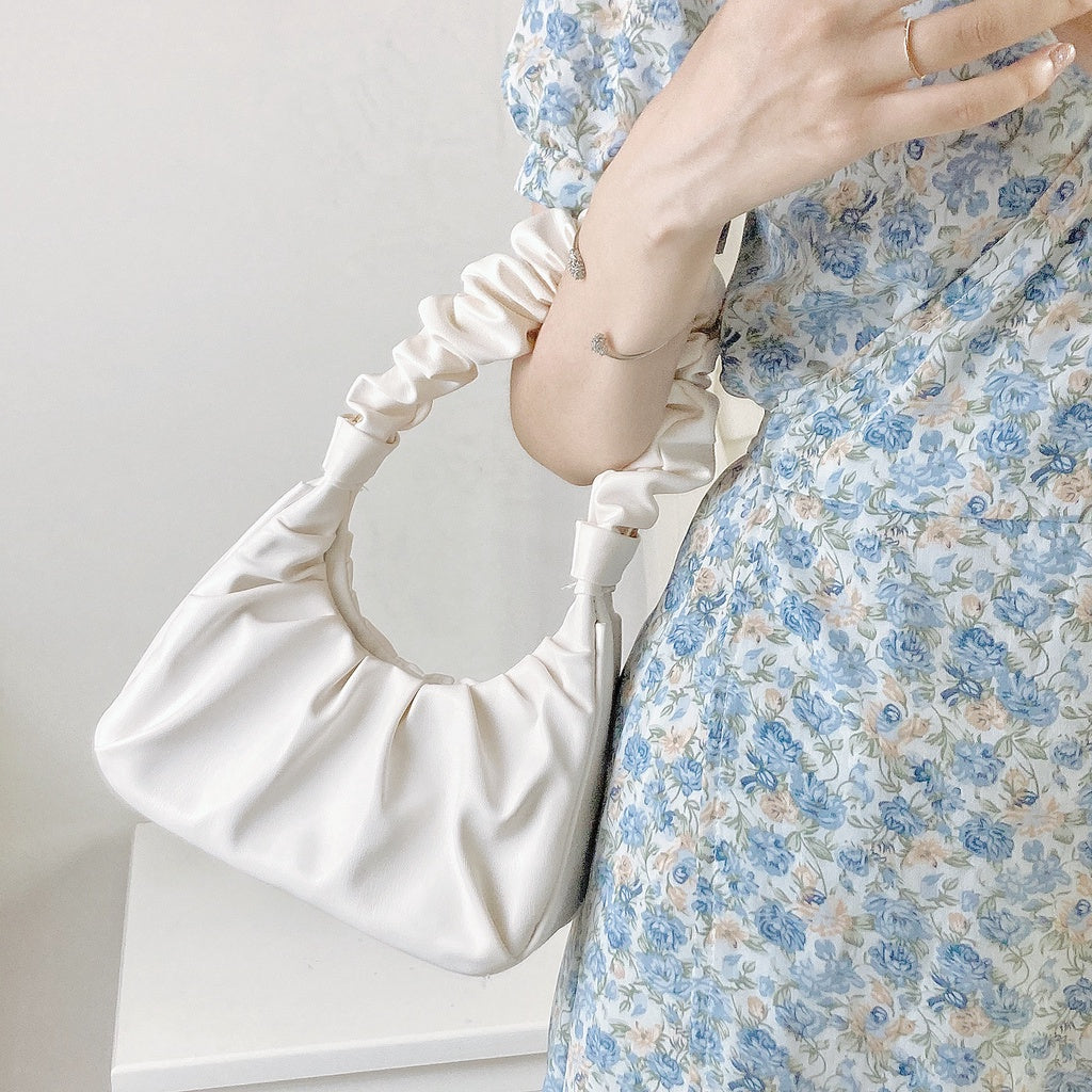 IELGY Ladies armpit bag fold cloud bag shoulder messenger bag niche texture handbag