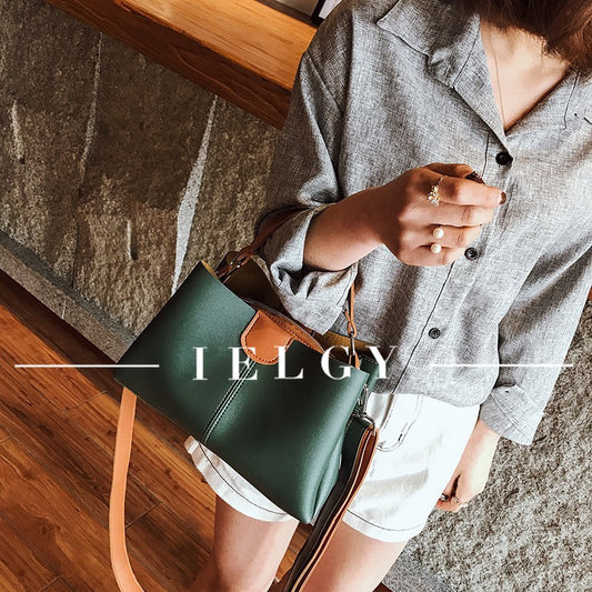 IELGY 3 colors Large-capacity handbag shoulder bag
