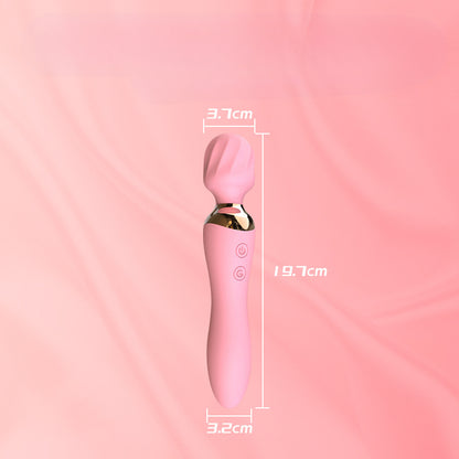 YOUTHAV Frequency conversion heating double-head silicone female AV vibrator rechargeable massage stick masturbator adult sex toys