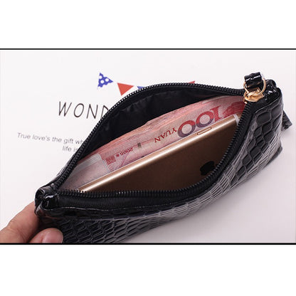 IELGY Crocodile Pattern Clutch Women's Mobile Phone Bag Wallet Leather Small Bag