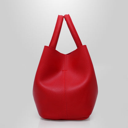 IELGY elegant pu leather fashion bucket messenger bag women