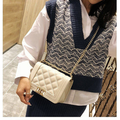 Korean version of the chain rhombic lock shoulder bag Messenger bag