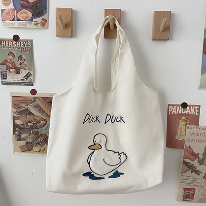 IELGY Japanese mini cute one-shoulder work canvas bag women