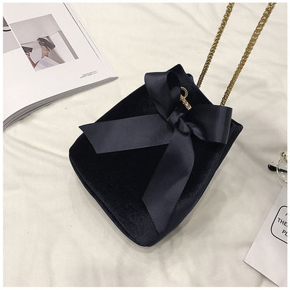 Korean version of the retro bucket bag chain shoulder bag female