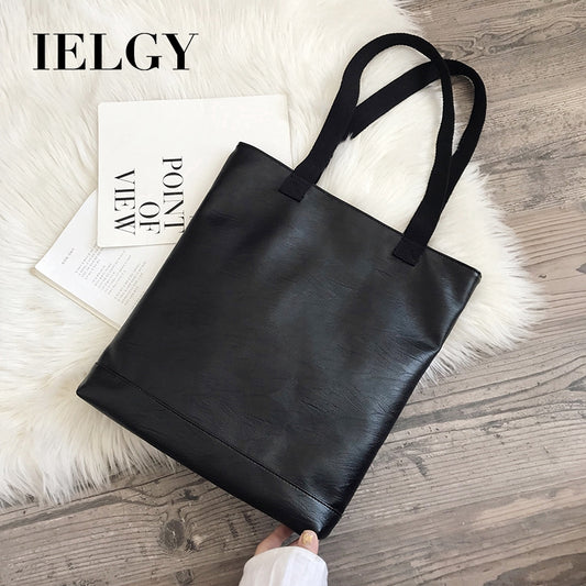 IELGY Single shoulder bag female Korean version of Joker large capacity fashion simple tote bag