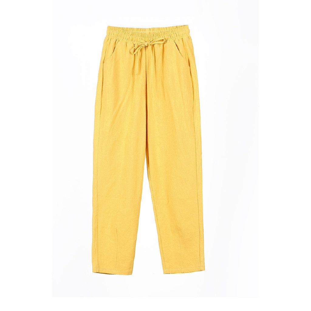IELGY Cotton casual pants, harem pants, loose pants and thin legs