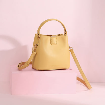 IELGY fashion small bag female wild tide bucket bag handbag Single shoulder messenger solid color large capacity for ladies trendy