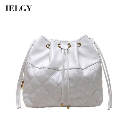 IELGY women's diamond all match chain messenger bucket bag