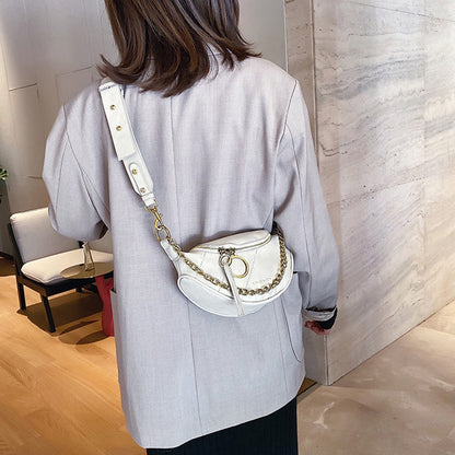 IELGY niche fashion bag chest bag all-match single shoulder messenger bag