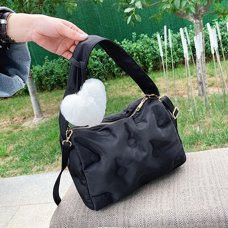 IELGY niche design bag messenger bag female green portable small square bag