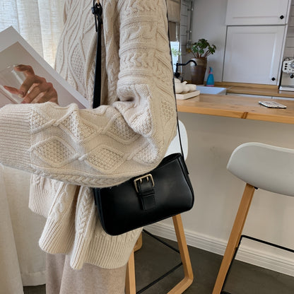 French niche bag women's bag new 2019 fashion single-shoulder bag texture axil bag net red with the same stick bag