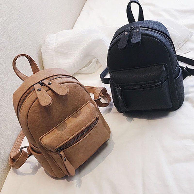 IELGY Casual Fashion Macaron Solid Color Ladies Backpack