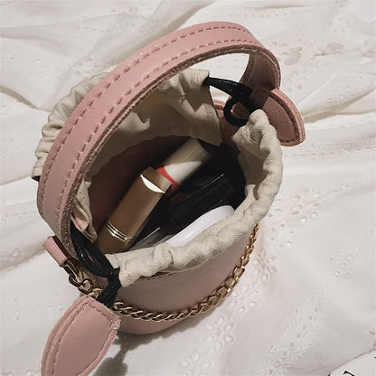 Shoulder bag chain bag portable mini bucket bag