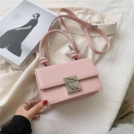IELGY PU One shoulder Commuting Pink Women's messenger bag Solid color Fashion Square Casual