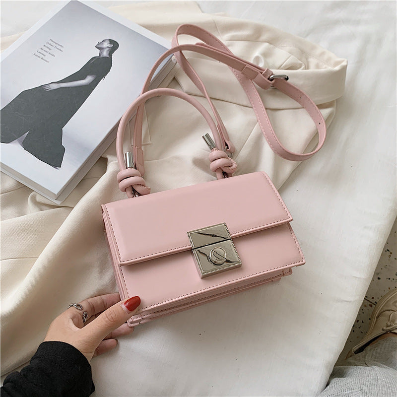 IELGY PU One shoulder Commuting Pink Women's messenger bag Solid color Fashion Square Casual