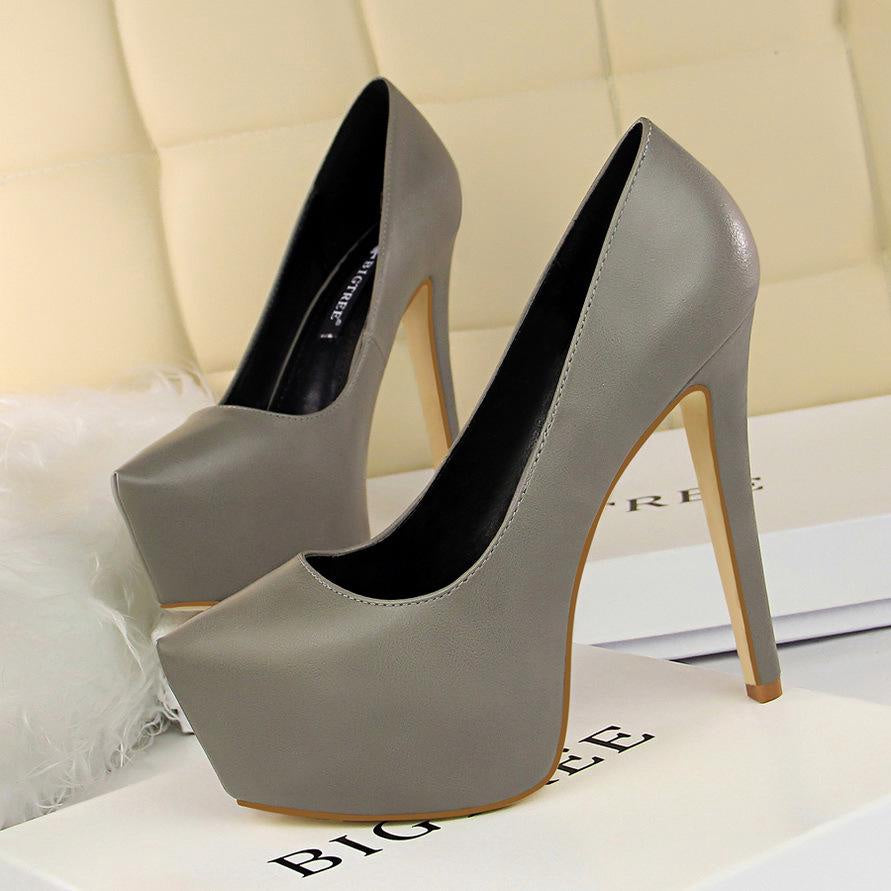 IELGY Stylish high heels simple 13.5CM thin with waterproof platform sexy thin wild shoes