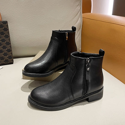 IELGY Fashion Women'sWomen's Black Martin Ankle Boots with Comfortable Platform