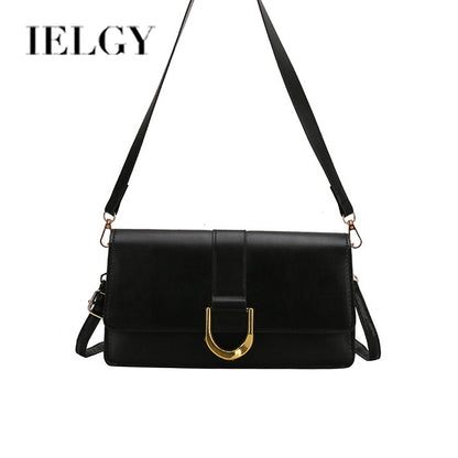IELGY Ladies summer western style  One Shoulder Underarm Bag Solid Color Snap Button Square Bag for Women's Street Fashion