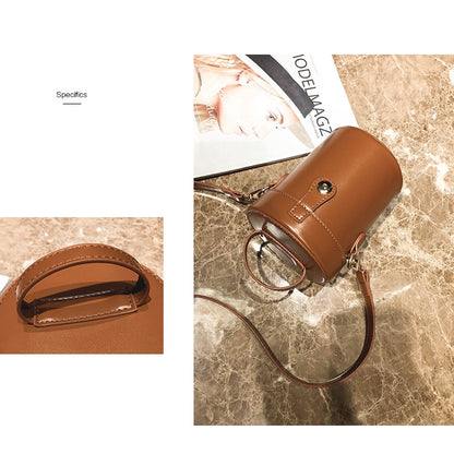 IELGY Bucket bag handbag lock cylinder bag lady shoulder bag