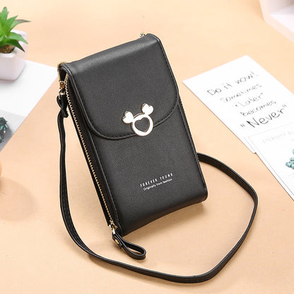 IELGY Korean mobile phone bag ladies messenger bag PU fashion multi-purpose coin purse