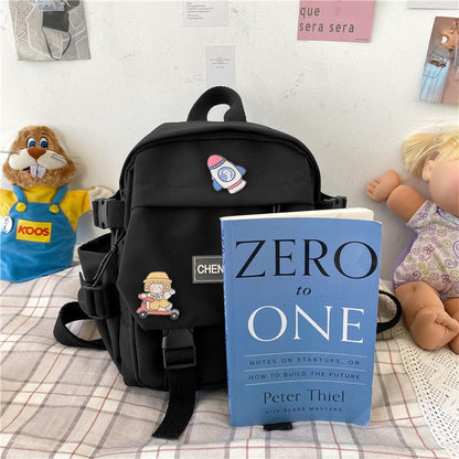 IELGY Mini Backpack Women's Fashion One Shoulder Messenger Bag All-match Multifunctional Small Backpack