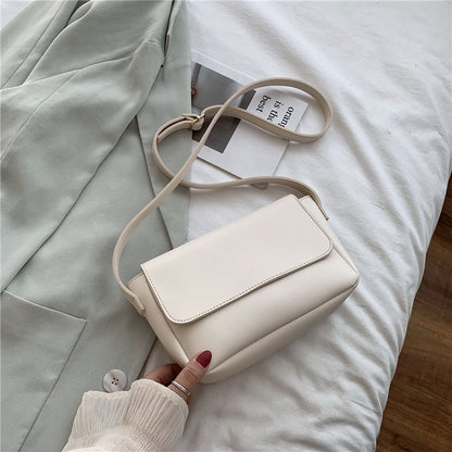 IELGY Solid color Casual All-match All-match Women's bag Trendy Black One shoulder Korean version Crossbody