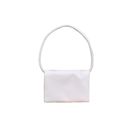 IELGY Multi-Layer Soft Special-Interest Design Street shot French Handbag Graceful Baguette Bag Underarm Macaron Color