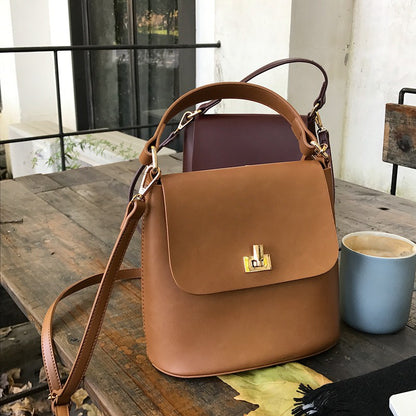 IELGY Locking Shoulder Portable Messenger Bag Bucket Bag