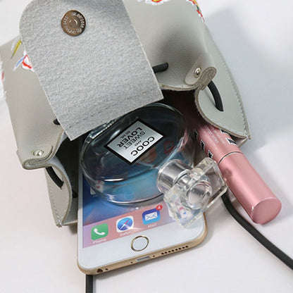 IELGY Mini embroidered bucket bag shoulder bag