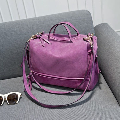IELGY Handbag shoulder bag scrub machine bag retro diagonal big bag lady
