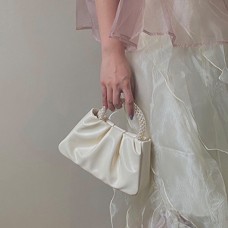 IELGY pearl small handbag mobile phone bag shoulder messenger mini bag