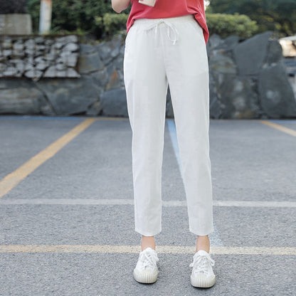 IELGY Cotton casual pants, harem pants, loose pants and thin legs