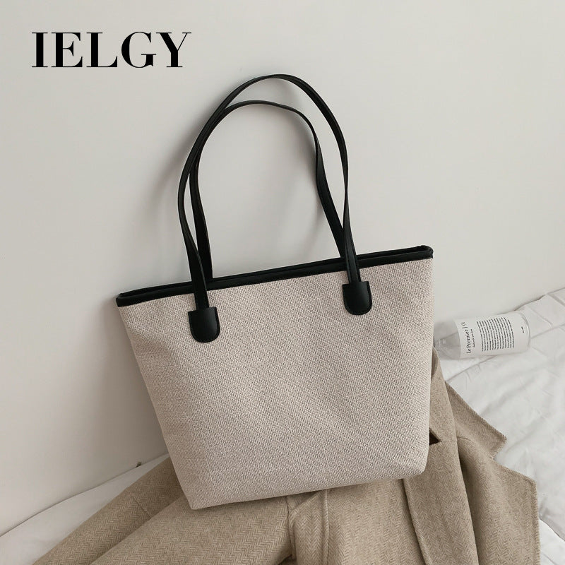 IELGY female bag tide Korean version big bag fashion simple shoulder bag casual handbag tote big bag