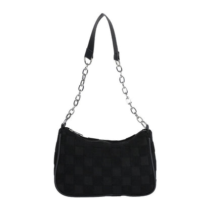 IELGY women's plaid fashion canvas plaid armpit bag