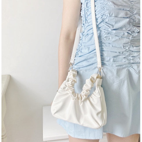 IELGY Ladies armpit bag fold cloud bag shoulder messenger bag niche texture handbag