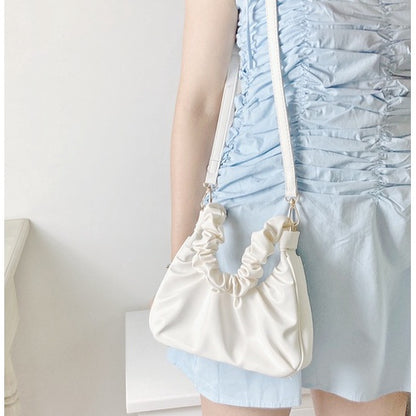 IELGY Ladies armpit bag fold cloud bag shoulder messenger bag niche texture handbag