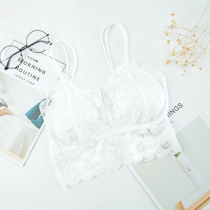 IELGY Lace beauty back sun flower wrapped chest underwear vest tube top