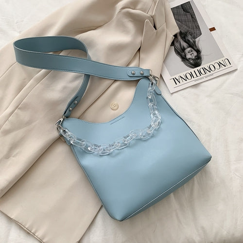 IELGY Popular bags women's large capacity shoulder bags tide chic chain messenger bag