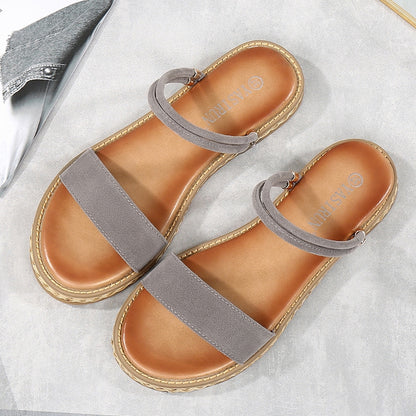 IELGY large size wild sandals comfortable fashion round head casual shoes