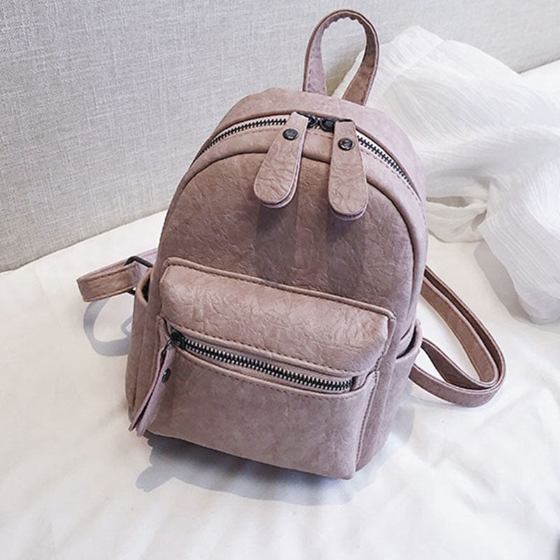IELGY Casual Fashion Macaron Solid Color Ladies Backpack
