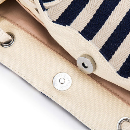 IELGY European and American striped canvas simple canvas bag Small fresh striped shoulder bag Messenger handbag