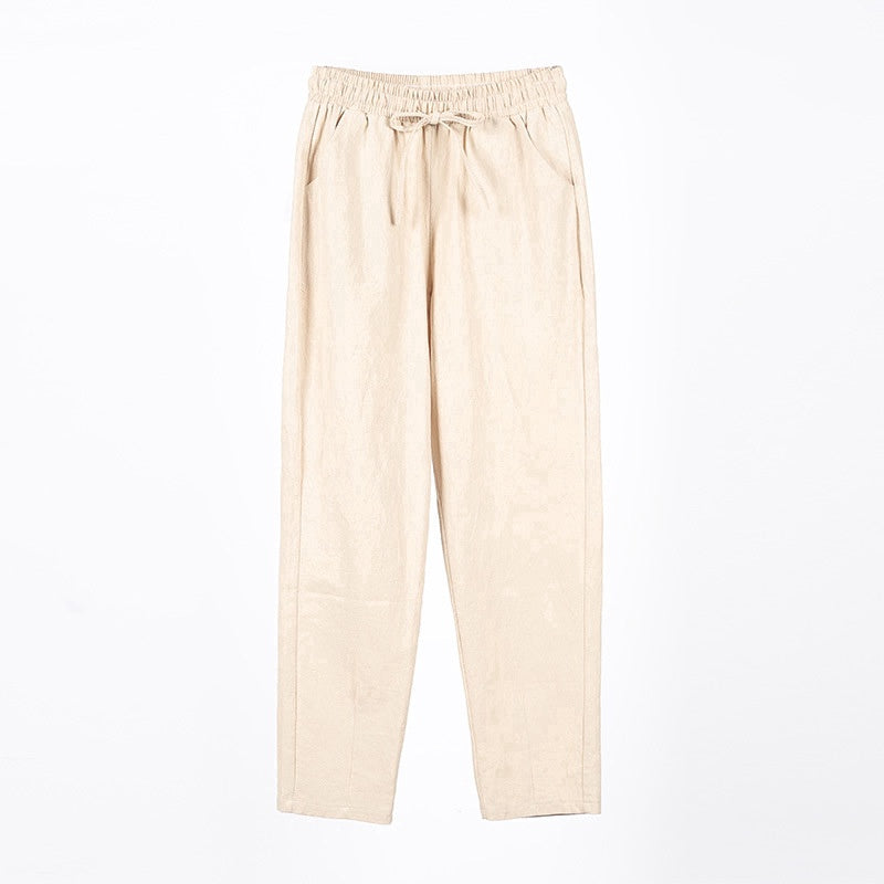 IELGY Cotton casual pants, harem pants, loose pants and thin legs