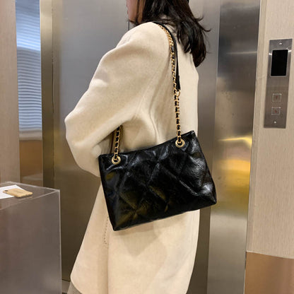 IELGY Ladies niche design rhombus embroidery thread bag