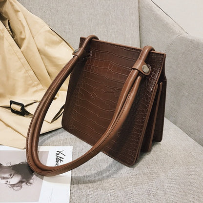 IELGY Vintage Crocodile Multi-Shoulder Shoulder Crossbody Bag