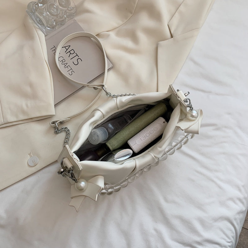 IELGY female bag crystal beads portable Korean style simple one-shoulder messenger bag