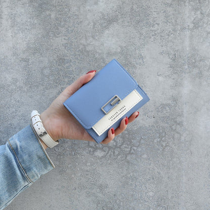 IELGY Wallet women's short buckle fashion Mini zero wallet