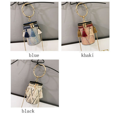 IELGY handbag shoulder bag Fringed woven
