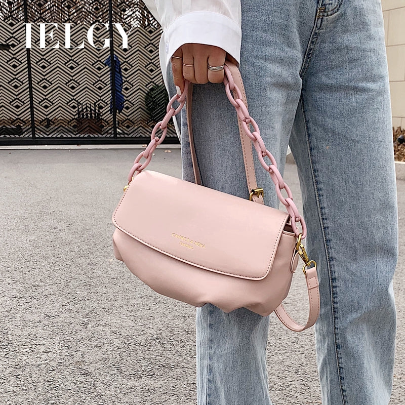 IELGY new tide korean version 100 lap oblique satchel yangqi fashion cloud bag