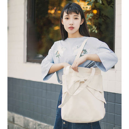 IELGY Canvas Bags Vintage Art Bags Big Bows