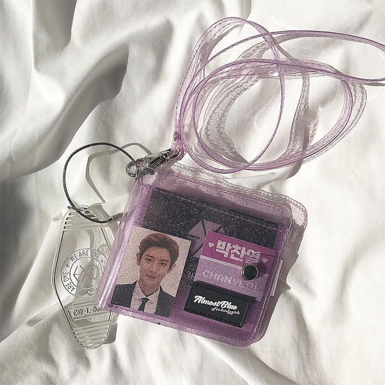 IELGY ID package transparent PVC folding wallet card package